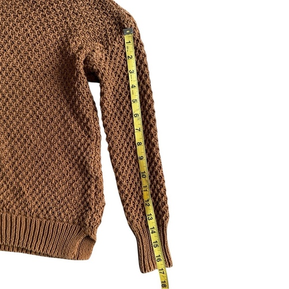 Madewell French Quarter Pullover Sweater Open Knit Crochet Style Size XS Brown - Picture 6 of 8